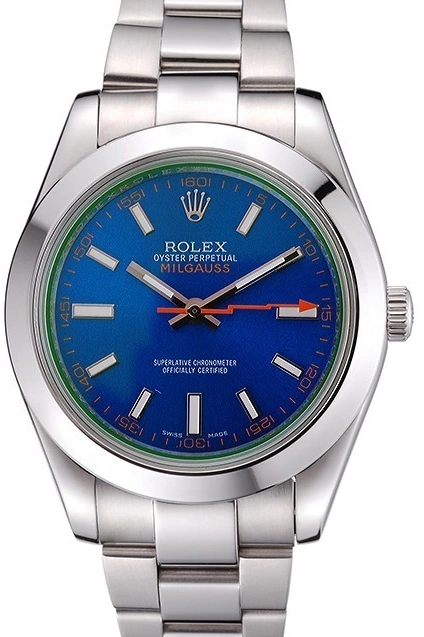Aaa replica Blue And Bezel Stainless Rolex Steel Case 622838 Dial Milgauss 0801